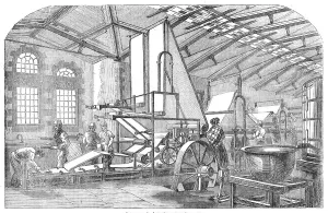 Mechanisation Prints: The Bank-Note Paper-Mill, Laverstoke, Hants. 1854. Creator: Unknown