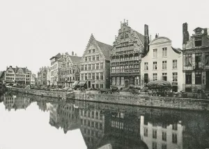 River Scheldt Prints: On the Bank of the Scheldt, Ghent, Belgium, 1895. Creator: Unknown