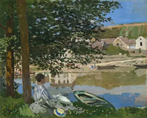 Tranquility Gallery: On the Bank of the Seine, Bennecourt, 1868. Creator: Claude Monet