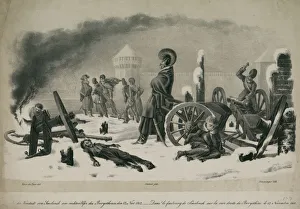 War Atrocities Prints: On the Banks of the Berezina River on 12 November 1812