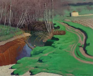 Schwitzerland Prints: Banks of the Cagne, 1921. Creator: Vallotton, Felix Edouard (1865-1925)