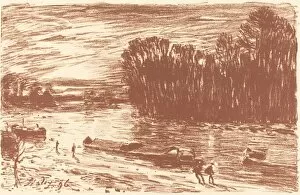 Seine Et Marne Collection: Banks of the Loing near Saint-Mammes (Bords du Loing, pres Saint-Mammes), 1896