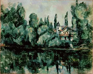 Water Surface Prints: Along the Banks of the Marne, 1888. Creator: Paul Cezanne