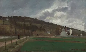 Marne Prints: The Banks of the Marne in Winter, 1866. Creator: Camille Pissarro