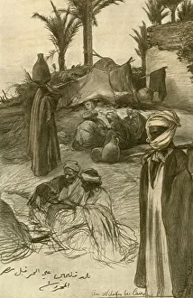 Turbans Prints: On the banks of the Nile at Cairo, 1898. Creator: Christian Wilhelm Allers