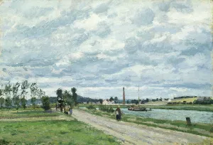Ditch Prints: The Banks of the Oise near Pontoise, 1873. Creator: Camille Pissarro