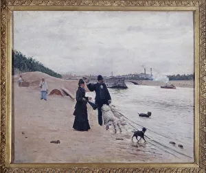 Jean Beraud Prints: The banks of the Seine, c1880. Creator: Jean Beraud