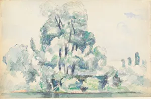 River Bank Prints: Banks of the Seine at Medan, 1880-1885. Creator: Paul Cezanne