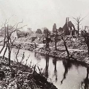 Devastation Gallery: Banks of the Yser, Belgium, c1914-c1918