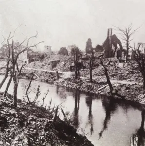 Devastation Gallery: Banks of the Yser, Belgium, c1914-c1918