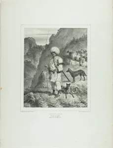 Bannat Shepherd, Left Bank of the Danube, 1838. Creator: Auguste Raffet