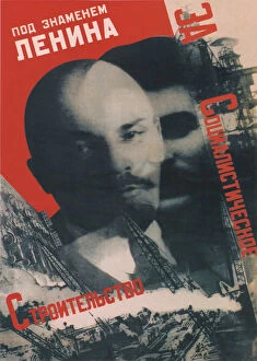 Images Dated 19th November 2013: Under the banner of Lenin (Poster), 1931. Artist: Klutsis, Gustav (1895-1938)