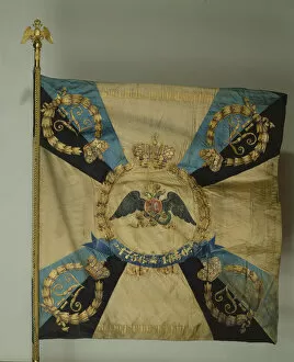 Russian Imperial Guard Collection: Banner of the Life-Guards Grenadier Regiment, 1879. Artist: Flags, Banners and Standards