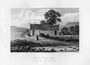 Mill at Bannockburn, in which James III of Scotland was killed in 1488, (1840).Artist: C J Smith