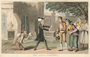 Doctor Syntax Gallery: The Banns Forbidden, 1820. Artist: Thomas Rowlandson