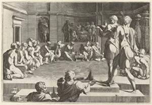 Alexander Iii Of Macedon Gallery: The Banquet of Alexander the Great, 1544 / 46. Creator: Domenico del Barbiere
