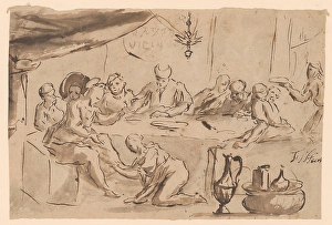 Religious Motif Prints: Banquet in Bethany, 1701/1800. Creator: Master with the Mousetrap