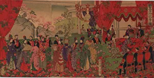 Chikanobu Prints: A Banquet in celebration of the New Imperial Palace