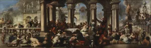 Banqueters Prints: The Banquet of Cleopatra, 1660. Creator: Sebastiano Mazzoni