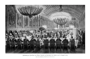 Darmstadt Prints: Banquet in the Emperors Hall, Romer, Frankfurt, (17th August 1863), 1900