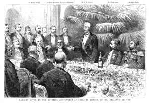 North Africa Collection: Banquet given by the Egyptian Government at Cairo in honour of Mr. Stanleys arrival, 1890