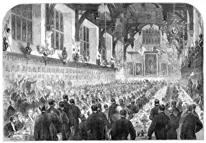 Beam Prints: The banquet given to M. Berryer in the Middle Temple Hall by the members of the English Bar