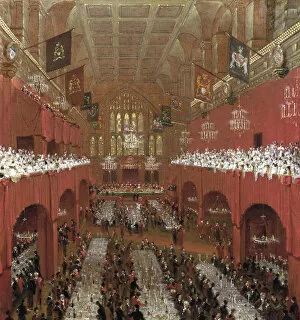 Czar Alexander I Gallery: Banquet at the Guildhall, City of London, 1814. Artist