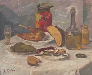 Poultry Prints: Banquet Still Life, 1943. Creator: Stefan Polkorab