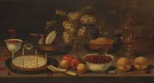 Raspberries Prints: Banquet Still Life, c.1620-c.1650. Creator: Unknown