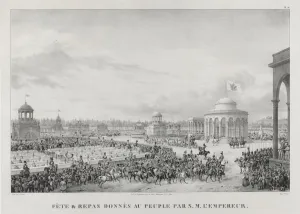 Nicholas I Pavlovich Prints: Banquet on the Maidens Field on September 16, 1826, 1828