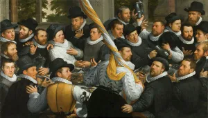 Haarlem Prints: Banquet of the Officers of the Calivermen Civic Guard in Haarlem