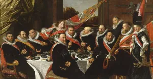 Frans I 1581 1666 Prints: Banquet of the Officers of the St George Civic Guard