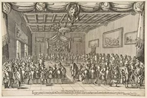 Banquet Hall Gallery: Banquet of the Piacevoli, 1627. Creator: Stefano della Bella