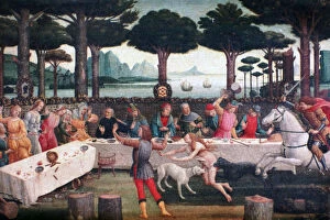 The Banquet in the Pine Forest, 1482-1483. Artist: Sandro Botticelli