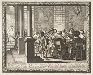 Banqueting Hall Gallery: The Banquet for the Return of the Prodigal Son, ca. 1636. Creator: Abraham Bosse