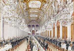 Banquet of Russian naval officers at the Town Hall, 1893