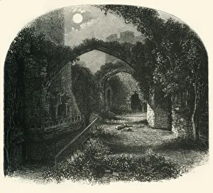 Edward Plantagenet Gallery: The Banqueting Hall, Conway Castle, c1870