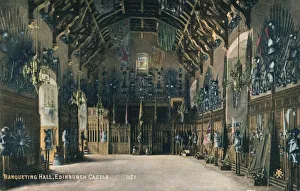 Tinted Prints: Banqueting Hall, Edinburgh Castle, c1930