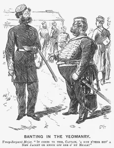 Banting in the Yeomanry, 1865. Artist: Charles Samuel Keene