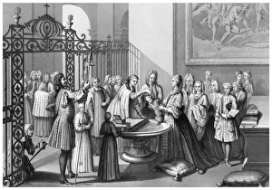 Baptism According to the Church of Rome. Artist: Andrew Thomas