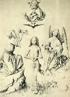 Baptising Gallery: The Baptism of Christ, 1445-1450, (1943). Creator: Master ES