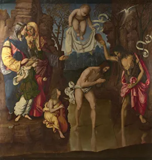 Kingdom Of Heaven Prints: The Baptism of Christ, 1514. Artist: Zaganelli, Francesco (ca 1470-1532)