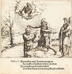 Baptising Gallery: The Baptism of Christ, 1547. Creator: Augustin Hirschvogel