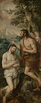 Marten De Vos The Elder Prints: The Baptism of Christ, 1574. Creator: Martin de Vos
