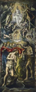 The Baptism of Christ, 1597-1600. Artist: El Greco, Dominico (1541-1614) The Baptism of Christ, 1597-1600. Artist: El Greco, Dominico (1541-1614)