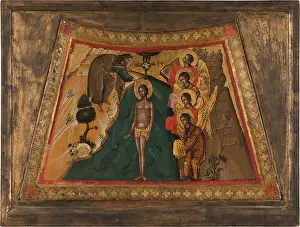 Fishes Prints: The Baptism of Christ, 15th century. Creator: Veneto-Byzantine Master 15th century?