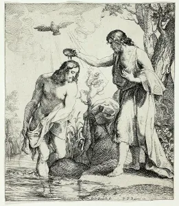 Baptising Prints: The Baptism of Christ, 1630. Creator: Willem Panneels