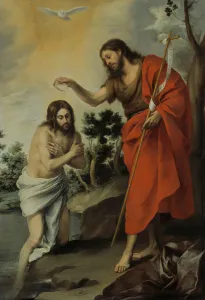 The Baptism of Christ, 1655. Artist: Murillo, Bartolome Esteban (1617-1682) The Baptism of Christ, 1655. Artist: Murillo, Bartolome Esteban (1617-1682)
