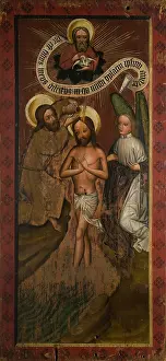 River Jordan Asia Prints: Baptism of Christ. Altar Retable Wing (?) from Chelmiec