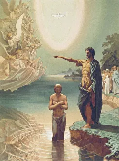 The Baptism of Christ. Artist: Gagarin, Grigori Grigorievich (1810-1893) The Baptism of Christ. Artist: Gagarin, Grigori Grigorievich (1810-1893)